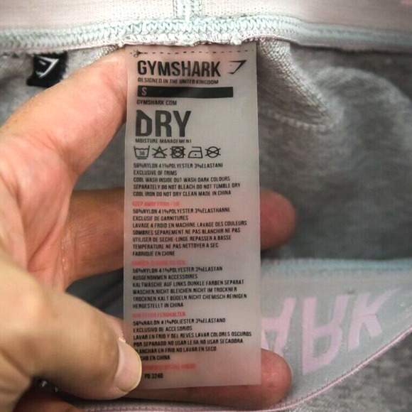 Gymshark Size Small S Gray Pink Trim Low Mid Waisted Active Athletic Leggings - Picture 4 of 5